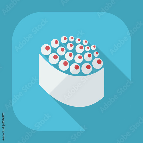 Flat modern design with shadow icons Japanese sushi