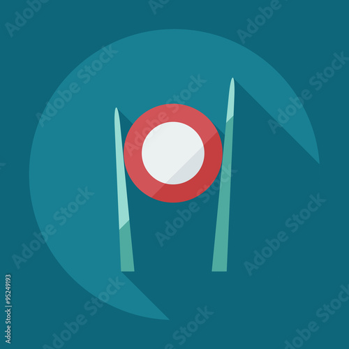 Flat modern design with shadow icons Japanese sushi