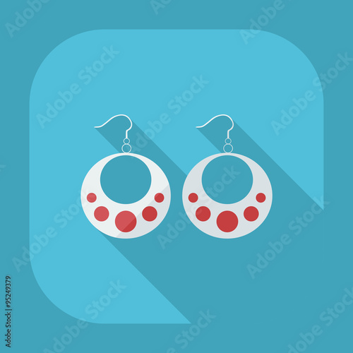 Flat modern design with shadow icons bijouterie