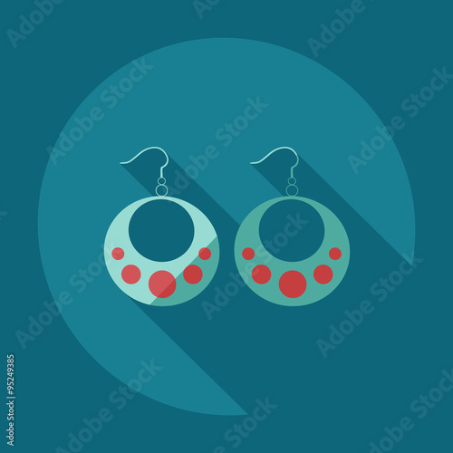 Flat modern design with shadow icons bijouterie