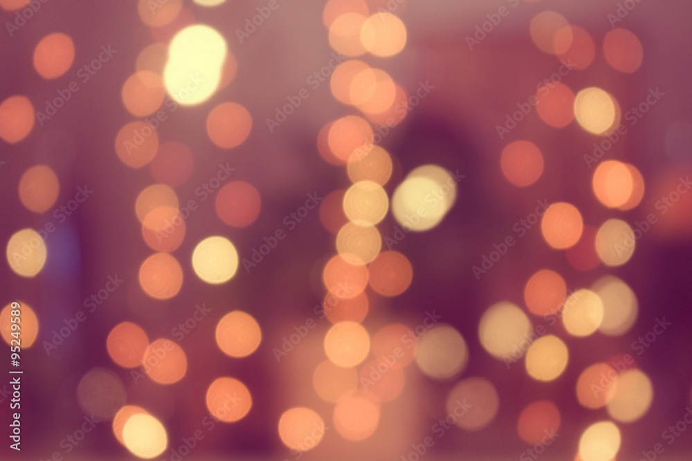Holidays light from garland on a window. Holidays light from garland on a window.