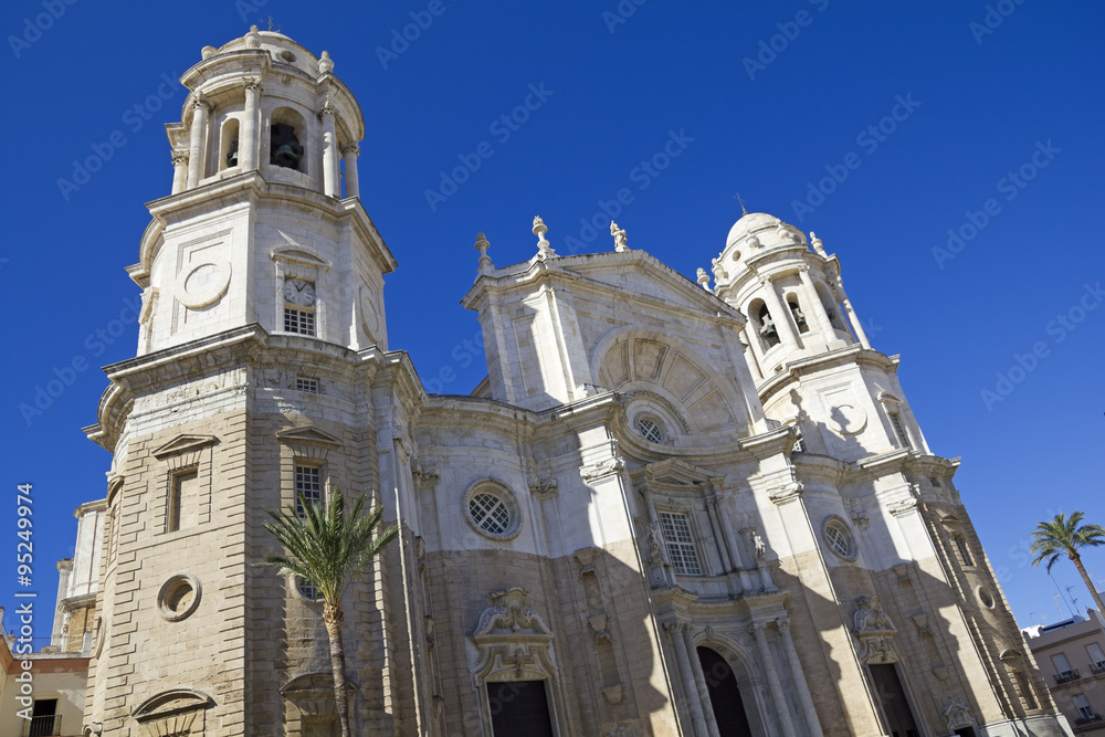 Facade of Cathedral. Cadiz