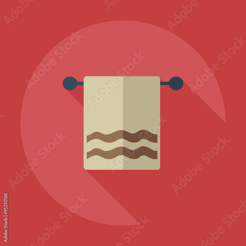 Flat modern design with shadow icons towel