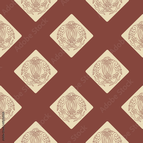 Seamless background with Celtic art and ethnic ornaments for your design