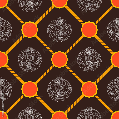 Seamless background with Celtic art and ethnic ornaments for your design