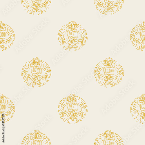 Seamless background with Celtic art and ethnic ornaments for your design