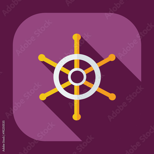 Flat modern design with shadow icons wheel