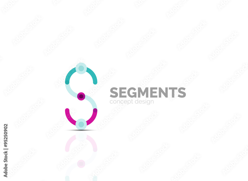 Vector outline minimal abstract geometric logo Vector outline minimal abstract geometric logo