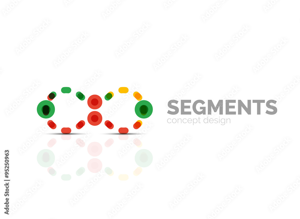 Vector outline minimal abstract geometric logo Vector outline minimal abstract geometric logo