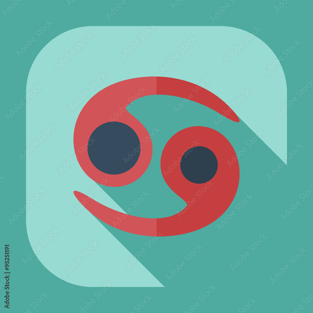 Flat modern design with shadow icons cancer Flat modern design with shadow icons cancer