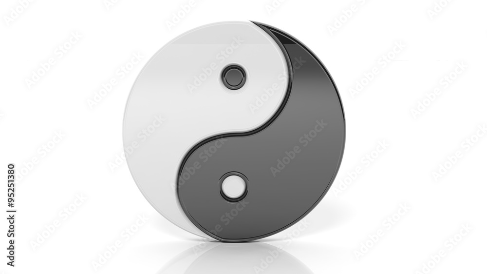 Yin and Yang symbol isolated on white background Yin and Yang symbol isolated on white background