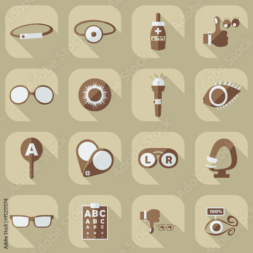 Flat modern design with shadow icon optics