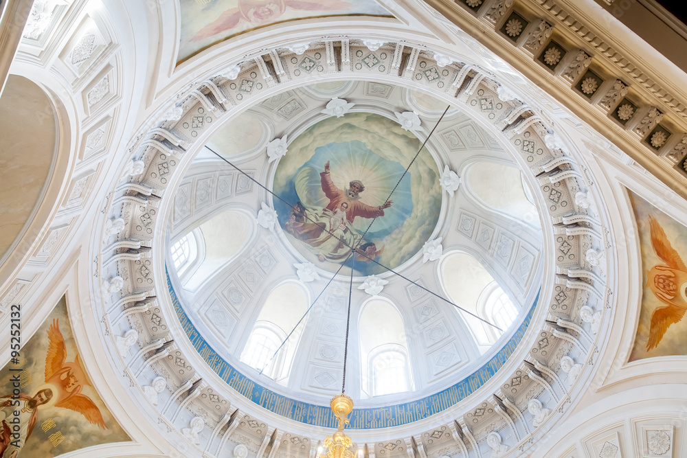Decorated dome of christian church