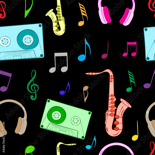 Musical subjects on the black