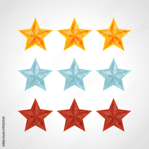 Star Rating Template Vector