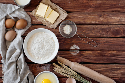 Fényképezés Baking ingredients