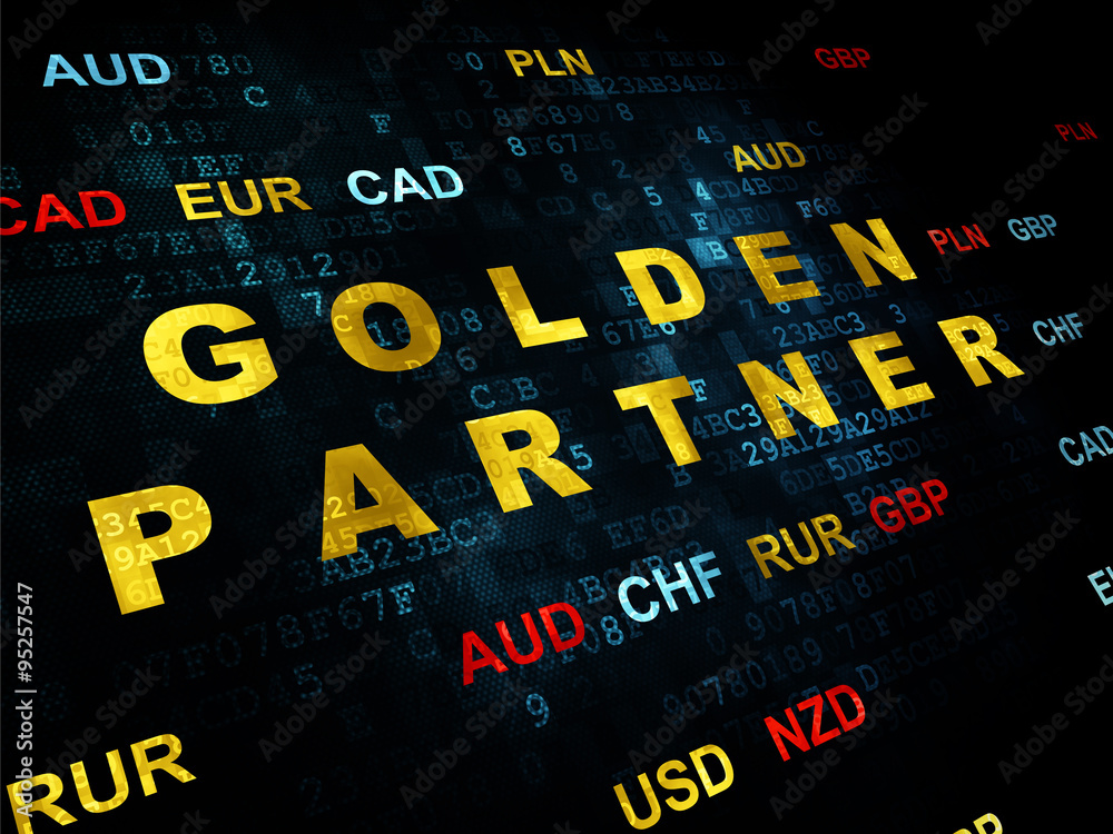 Business concept: Golden Partner on Digital background Business concept: Golden Partner on Digital background