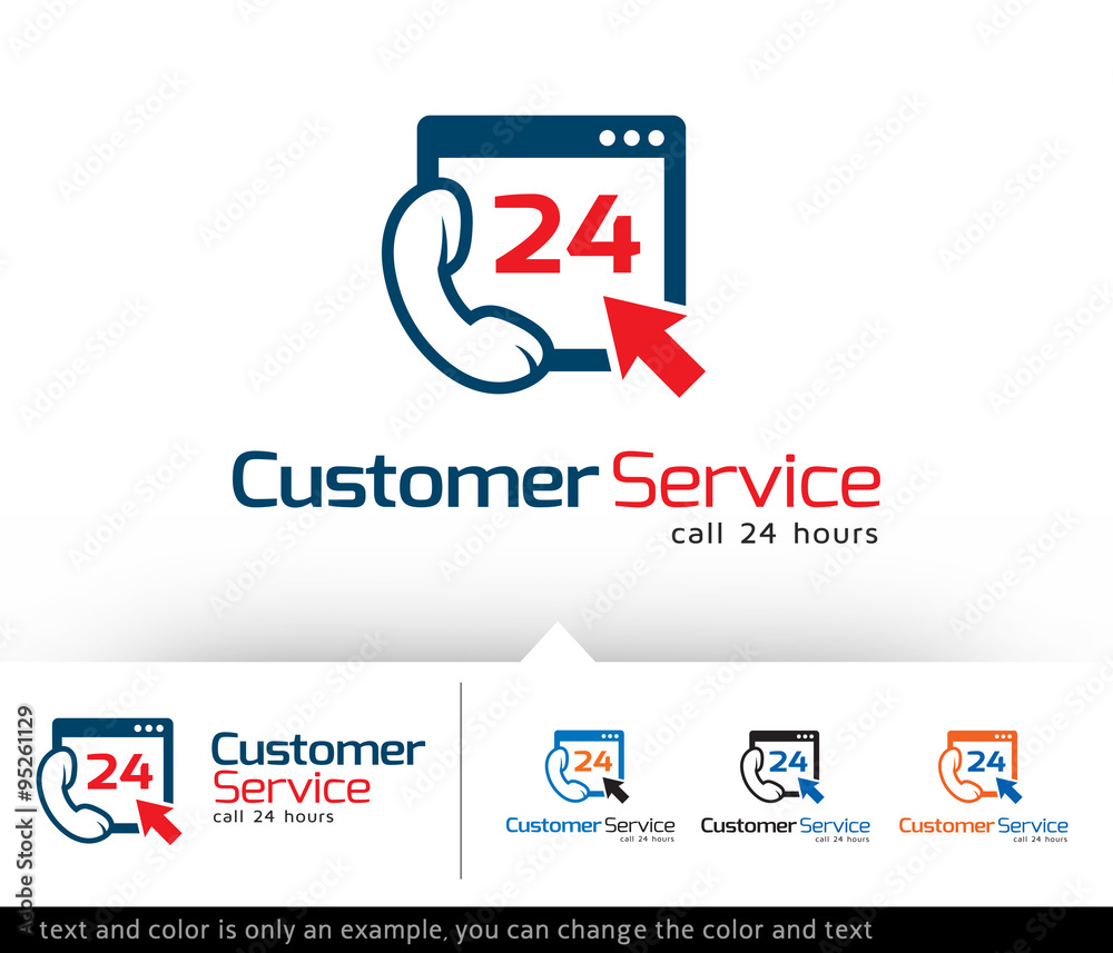 Obraz premium Customer Service Logo Template Vector Design 