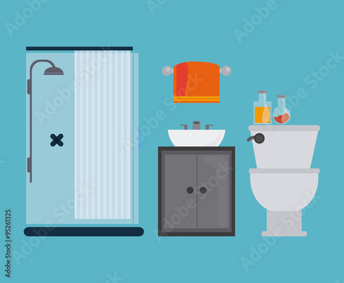 Bathroom icons design 