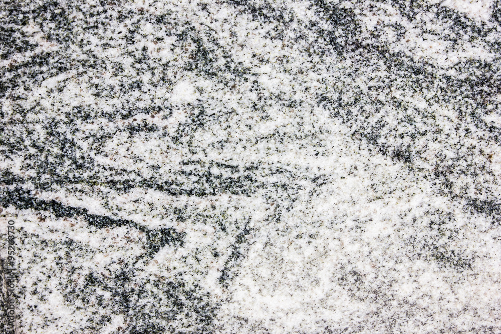 White and black grain marble mineral texture.