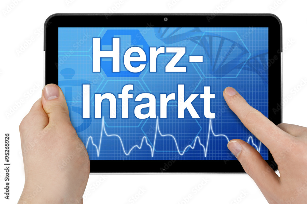 Tablet mit Herzinfarkt Tablet mit Herzinfarkt
