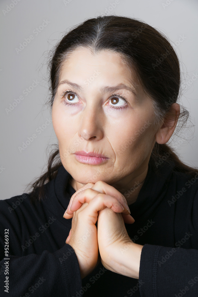 Serious asian woman Serious asian woman