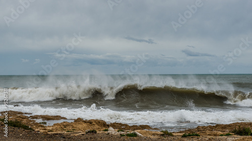 Storm on the Mediterranean Sea. Spain. 