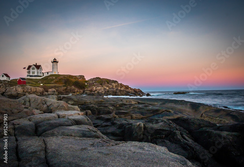Ocean Lighthouse Sunset