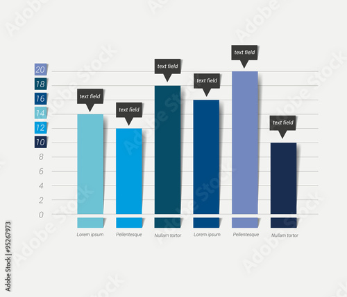 Flat chart, graph. Simply color editable. Infographics elements.