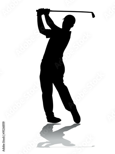 golfer, vector illustration