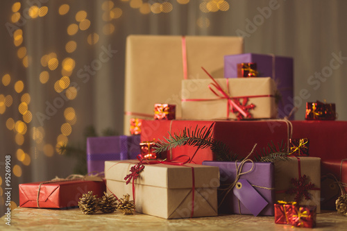 Pile of Christmas gifts
