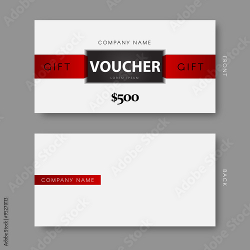 Modern 3D gift voucher template.