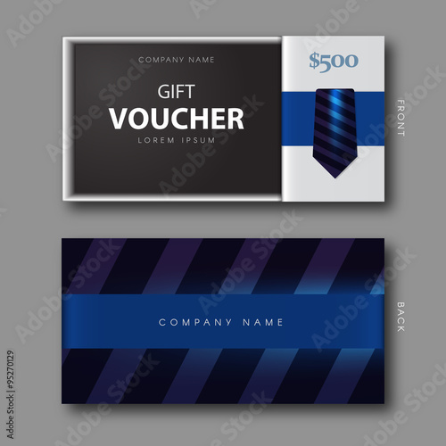 Necktie Gift Voucher Template.