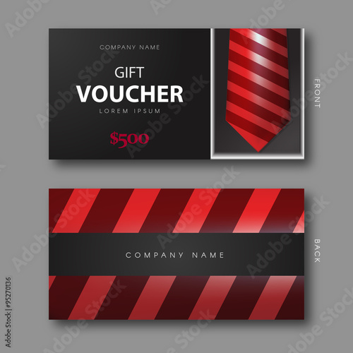 Necktie Gift Voucher Template.