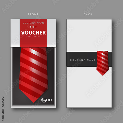 Necktie Gift Voucher Template.