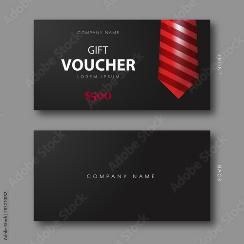 Necktie Gift Voucher Template.