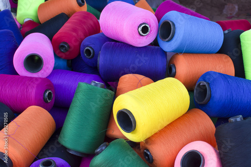 colourful of threads background