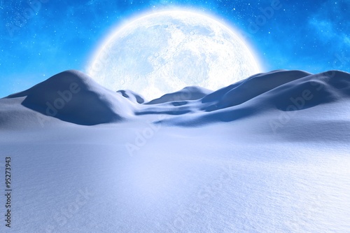 Quadro su tela Winter snow scene