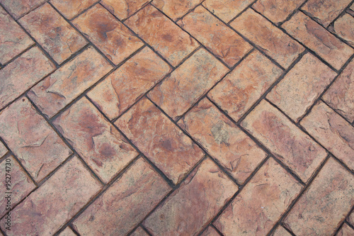 Pathway pave with abstract old brick texture
