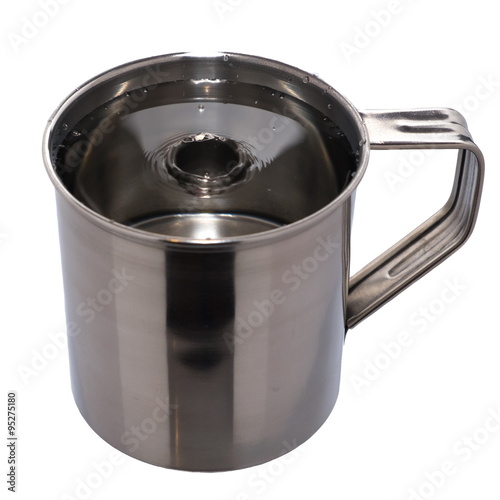 iron mug with water