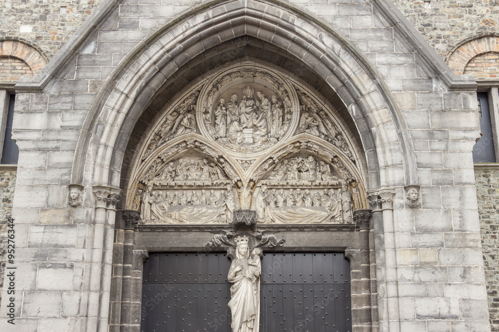 Portal door to Our Lady Church - Brugge, Belgium.