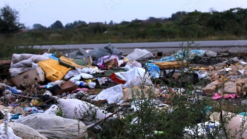 Wallpaper Mural traffic near dump trash by the road Torontodigital.ca