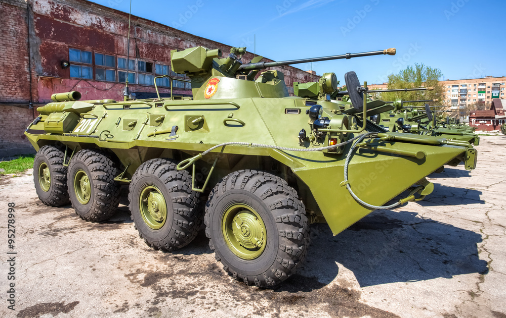 Russian Army BTR-82 wheeled armoured vehicle personnel carrier Russian Army BTR-82 wheeled armoured vehicle personnel carrier