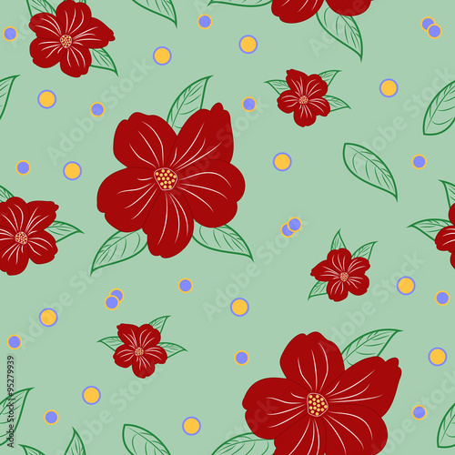 Lovely pattern of leaves. Endless background.