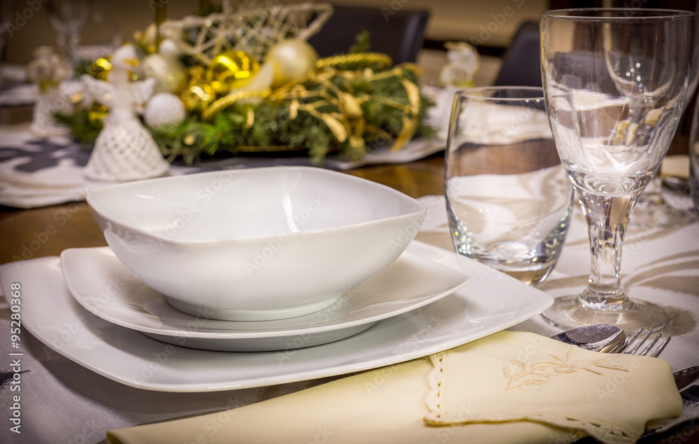 Christmas table setting Christmas table setting