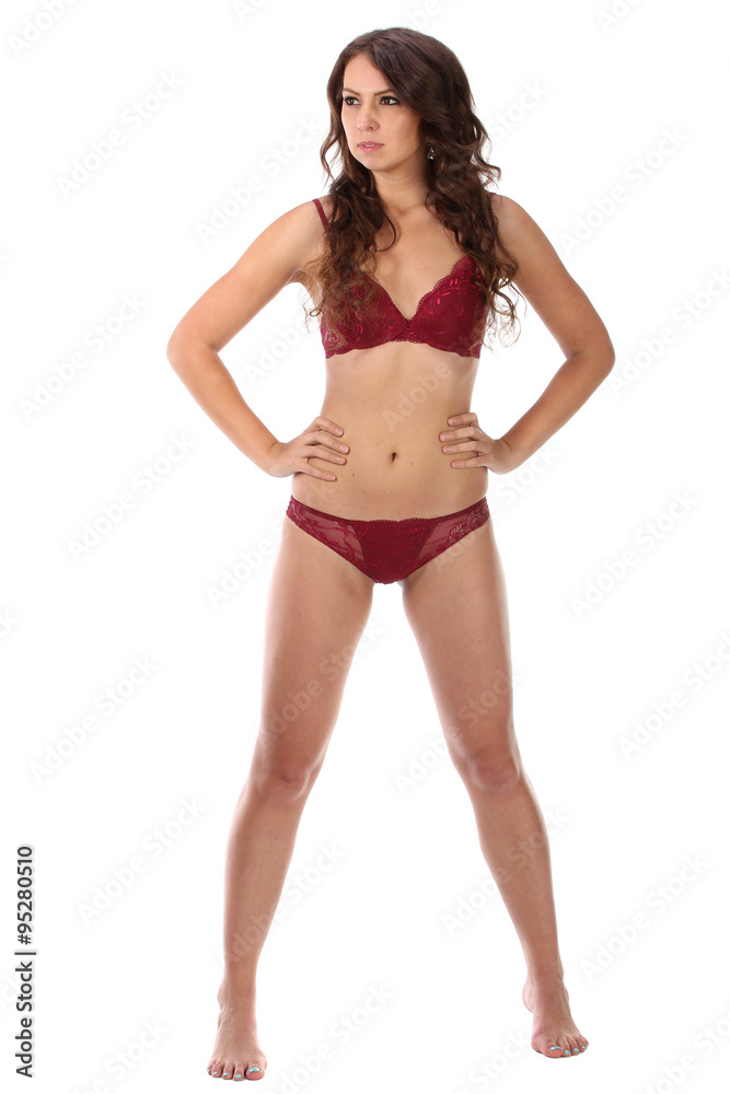 Beautiful full body brunette beauty woman in sexy underwear Beautiful full body brunette beauty woman in sexy underwear
