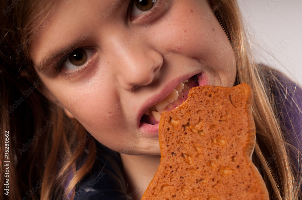 Girl with cookie