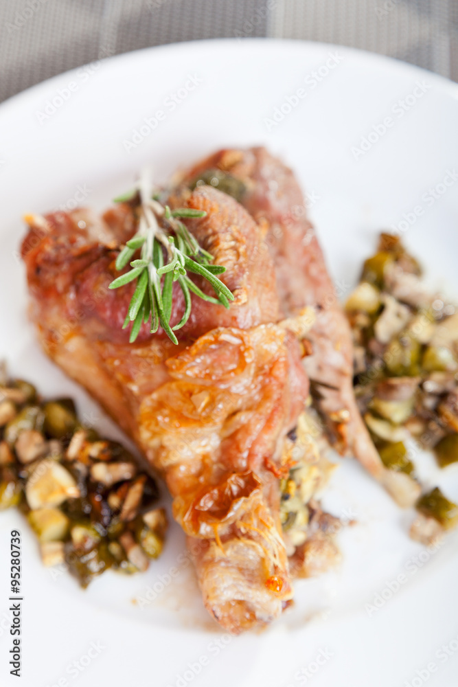 Fototapeta premium Stuffed turkey legs