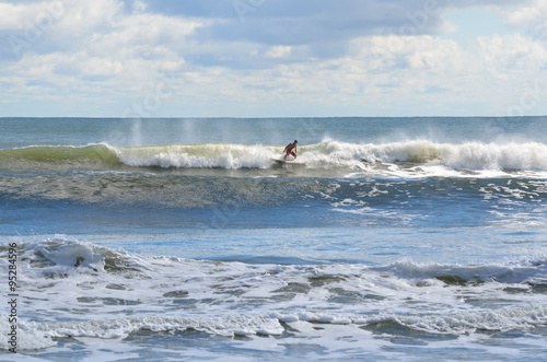 Surfer riding the wave at Florida, USA.