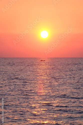 Landscape with the imaage of a sea sunset